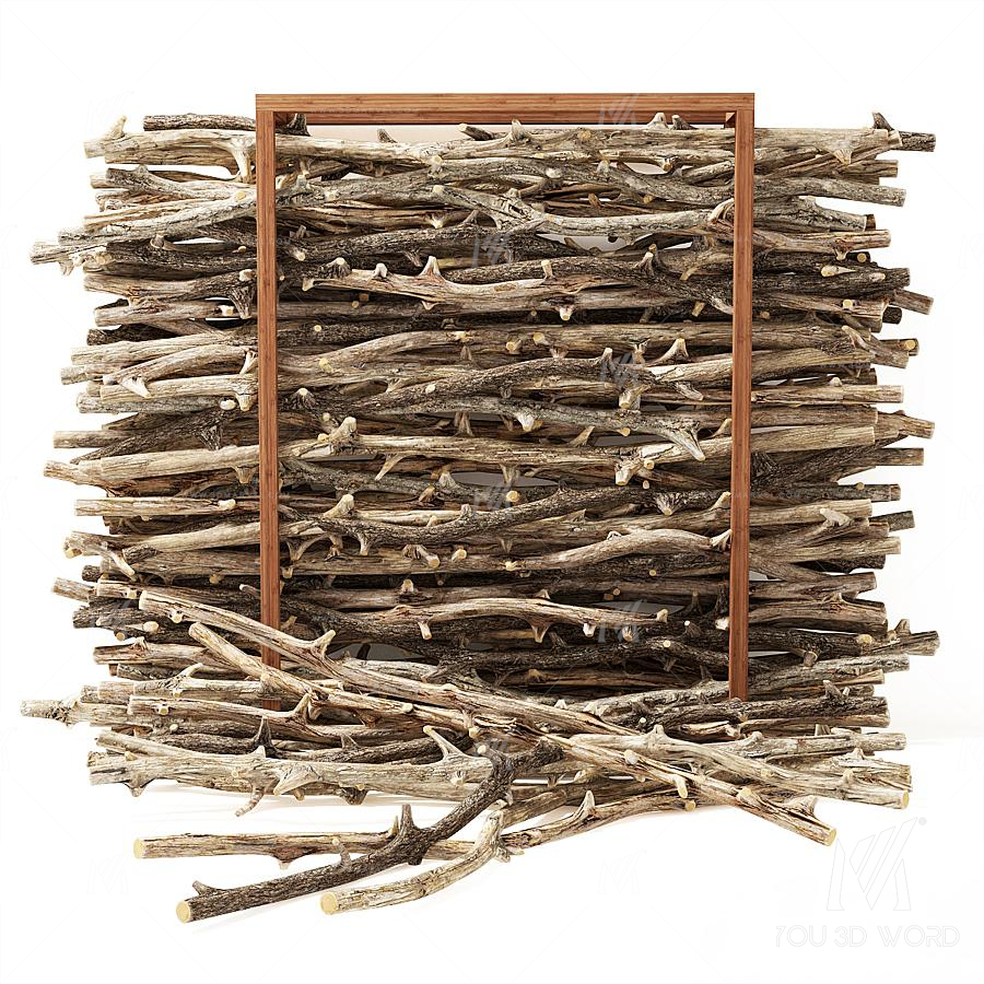 Firewood branch old decor